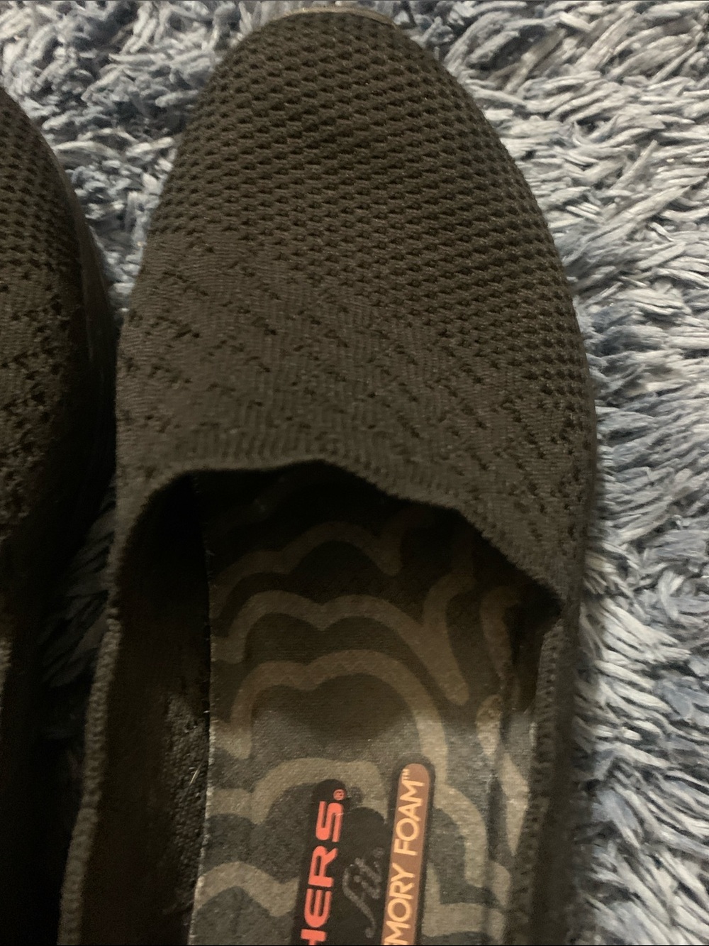 Skechers Black Knit Slip-On Flats - Picture 4 of 6